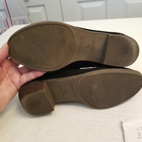 Crown and Ivy Black Suede Ankle Booties  Size 6.5 M - Picture 8 of 9